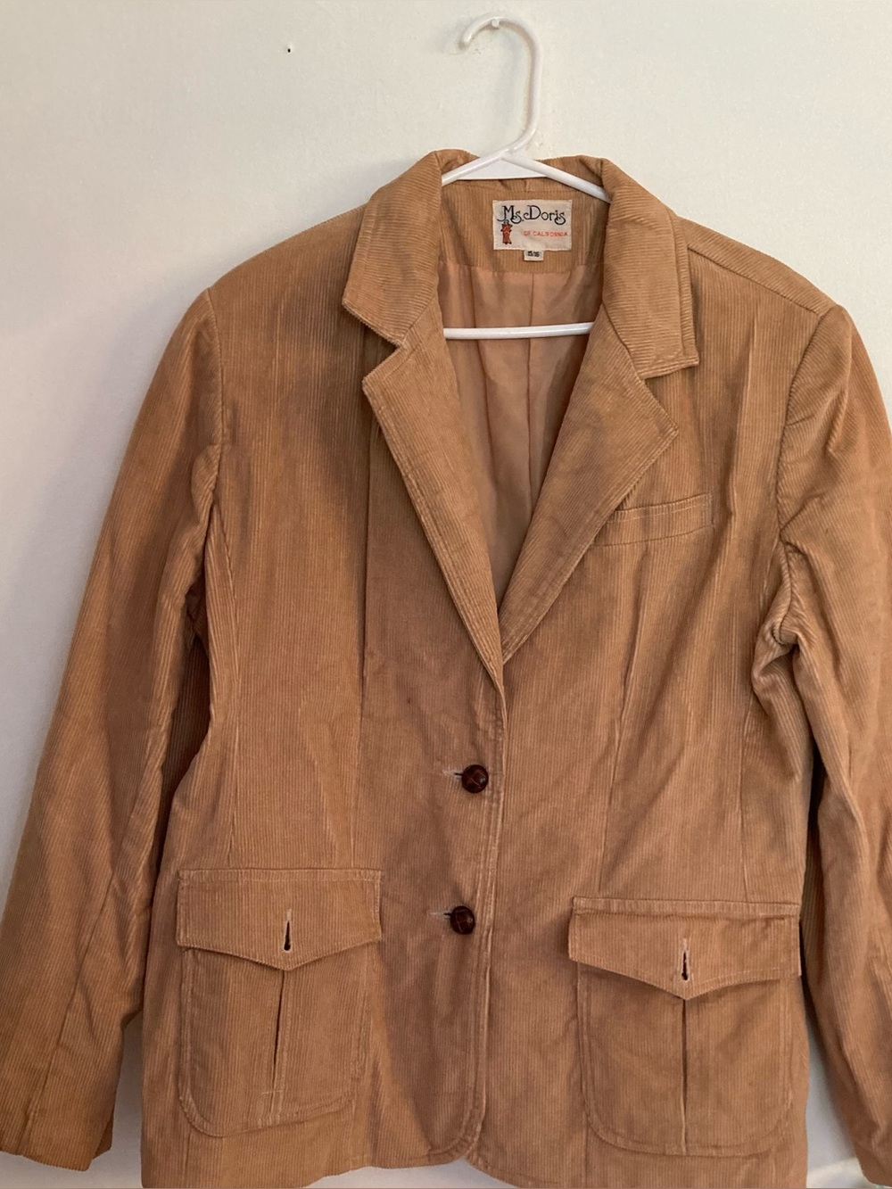 Vintage Corduroy Blazer Jacket - Camel